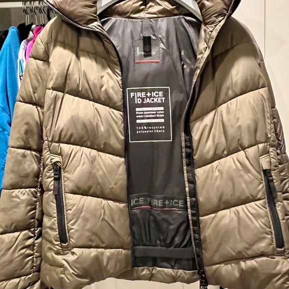 Bogner Fire+Ice Saelly Puffer Ski Jacket Women's Size US 12 Olive Green 600 Fill - Picture 3 of 12
